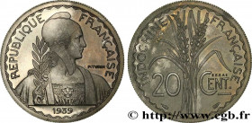 FRENCH INDOCHINA
Type : Pré-série avec le mot Essai de 20 Centièmes 
Date : 1939 
Mint name / Town : Paris 
Quantity minted : --- 
Metal : nickel 
Dia...