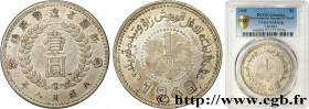 CHINA - SINKIANG PROVINCE
Type : 1 Dollar 
Date : 1949 
Quantity minted : - 
Metal : silver 
Diameter : 39  mm
Orientation dies : 12  h.
Weight : 26,7...