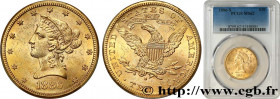 UNITED STATES OF AMERICA
Type : 10 Dollars or "Liberty" 
Date : 1886 
Mint name / Town : San Francisco - S 
Quantity minted : 826000 
Metal : gold 
Mi...