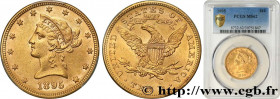 UNITED STATES OF AMERICA
Type : 10 Dollars "Liberty" 
Date : 1895 
Mint name / Town : Philadelphie 
Quantity minted : 567770 
Metal : gold 
Millesimal...