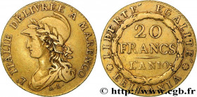 ITALY - SUBALPINE GAUL
Type : 20 francs or Marengo 
Date : An 10 (1801-1802) 
Mint name / Town : Turin 
Quantity minted : 15831 
Metal : gold 
Millesi...