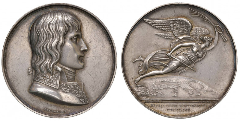 Medaglia 1796 Battaglia di Montenotte - D/ Busto a dx del generale Bonaparte in ...