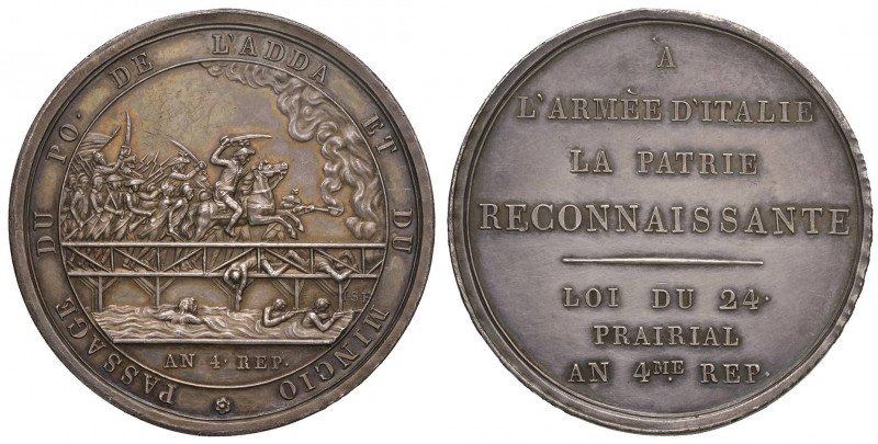 Medaglia 1796 Passaggio del Po, dell’Adda e del Mincio - D/ Un generale francese...