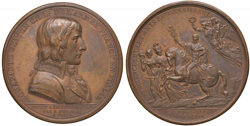Medaglia 1797 Trattato di pace di Campoformio - D/ Busto del generale Bonaparte,...