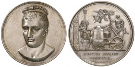 Medaglia 1798 Napoleone conquista l’Egitto - D/ Testa di fronte del generale Bonaparte coronato con fiori di loto. Sotto: J. JOUANNIN. F. DENON. D. - ...
