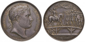Medaglia 1805 Allocuzione di Napoleone all’armata sul ponte del Lech in Baviera - D/ Testa laureata di Napoleone a dx. Sotto: DROZ FECIT. DENON DIREX....