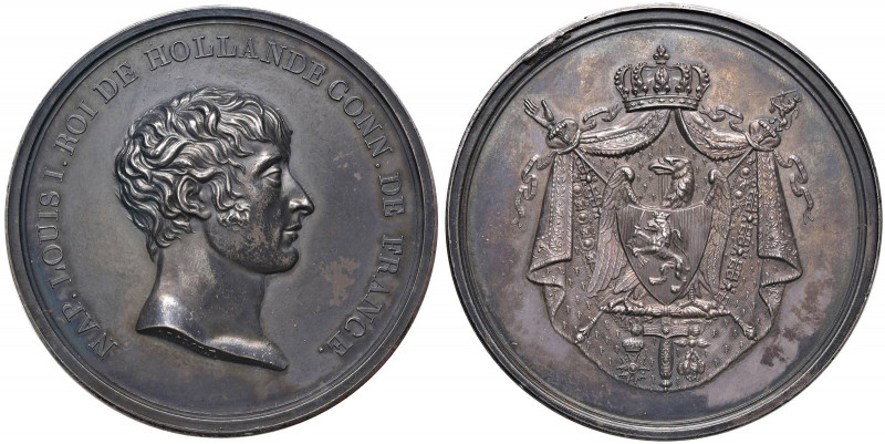 Medaglia 1806 Luigi Napoleone re d’Olanda - D/ Busto a dx del re. Testa e collo ...