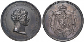 Medaglia 1806 Luigi Napoleone re d’Olanda - D/ Busto a dx del re. Testa e collo nudi. Circolarmente: NAP. LOUIS I. ROI DE HOLLANDE CONN. DE FRANCE. So...