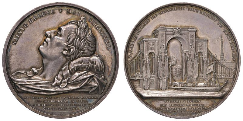 Medaglia 1840 Passaggio a Rouen della salma di Napoleone - D/ SAINTE HÉLÈNE V MA...