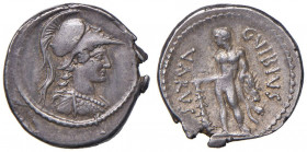 Vibia - C. Vibius Varus - Denario (42 a.C.) Busto elmato di Minerva a d. - R/ Ercole stante a s. - B. 26; Cr. 494/38 AG (g 3,80)
SPL