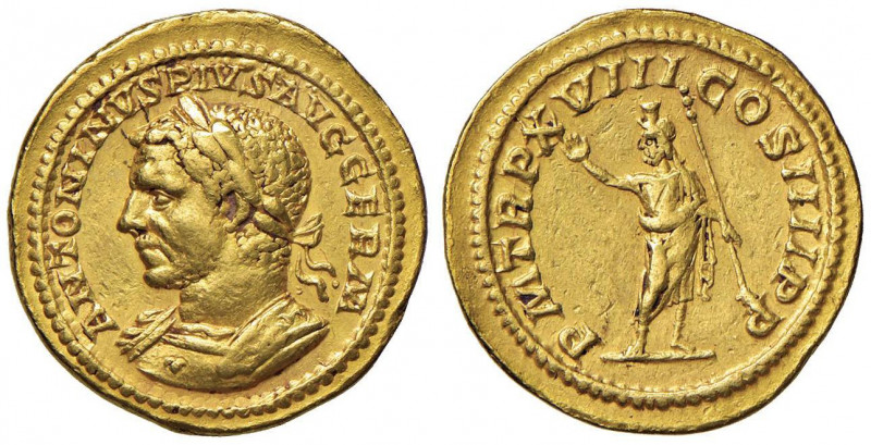 Caracalla (198-217) Aureo - Busto laureato a s. - R/ Serapide stante a s. - RIC ...