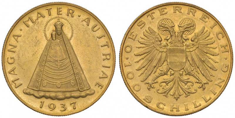 AUSTRIA Repubblica 100 Scellini 1937 - KM 2857 AU (g 23,52) Minimo colpetto al b...