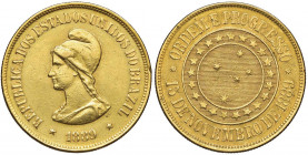 BRASILE Repubblica (1889-) 20.000 Reis 1889 - KM 497 AU (g 17,97) Colpetto al bordo
BB