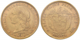 COLOMBIA 20 Pesos 1868 Bogota - KM 142.1 AU R In slab PCGS AU53 cod. 133502.53/33180056
BB