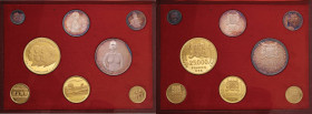 DAHOMEY 25.000, 10.000, 5.000 e 2.500 Franchi in oro, 1.000, 500, 200 e 100 Franchi in argento 1970 10° Anniversario dell’Indipendenza - AU (88,36 + 3...