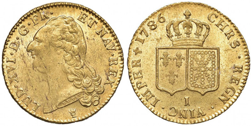 FRANCIA Luigi XVI (1774-1793) Doppio luigi 1786 I - Gad. 363 AU (g 15,32) Minime...