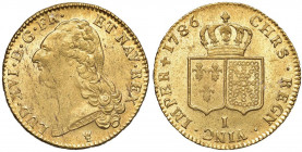 FRANCIA Luigi XVI (1774-1793) Doppio luigi 1786 I - Gad. 363 AU (g 15,32) Minime striature ma conservazione eccezionale
qFDC