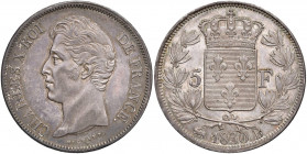 FRANCIA Carlo X (1824-1830) 5 Franchi 1830 B - Gad. 644 AG (g 25,03) Conservazione eccezionale con delicata patina sui fondi lucenti
FDC