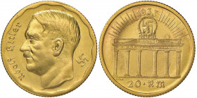 GERMANIA Terzo Reich - Medaglia-Probe zu 20 Reichmark 1933 - AU (g 5,86 - Ø 21 mm)
FDC