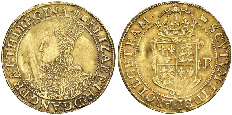 INGHILTERRA Elisabetta I (1558-1603) Pound - Fr. 2534; Fr. 214 AU (g 11,01) RR O...