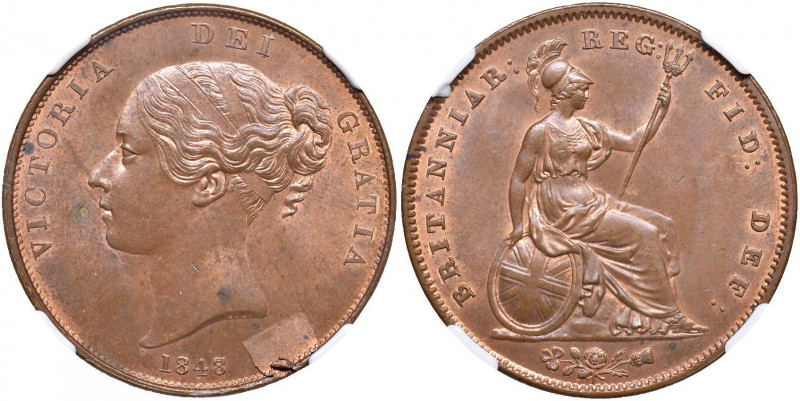 INGHILTERRA Vittoria (1837-1901) Penny 1848/7 - KM 739 CU 7 su 8. Difetto di con...