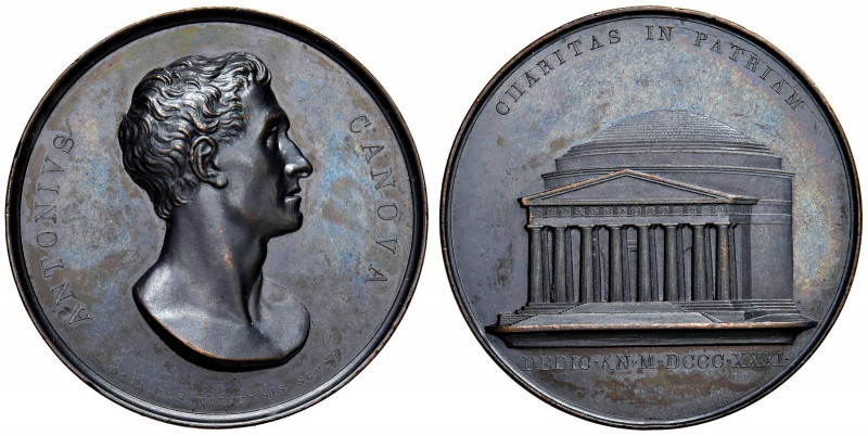 Antonio Canova Medaglia 1831 Il mausoleo - Opus: Fabris - AE (g 51,51 - Ø 50 mm)...