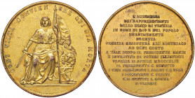 VENEZIA Medaglia 1848 L’Assemblea dei Rappresentanti decretò che resisterà al nemico austriaco - Opus: Fabris - MD (g 56,15 - Ø 49 mm) Minimo colpetto...