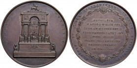 VENEZIA Medaglia 1852 Visita di Francesco Giuseppe al mausoleo di Tiziano nella chiesa dei Frari - Opus: Fabris - AE (g 112 - Ø 60 mm) Minimo colpetto...
