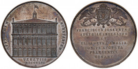 VENEZIA Medaglia 1856 per la visita di Francesco Giuseppe alla zecca di Venezia - Opus: Fabris - AE (g 24,17 - Ø 37 mm) RR Minimi segni da contatto ne...