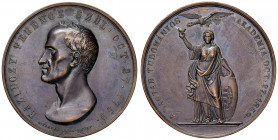 UNGHERIA Medaglia 1859 centenario della nascita dello scrittore Ferencz Kazinczy - Opus: Fabris - AE (g 74,31 - Ø 49 mm) RRR Coniata in 39 pezzi, tre ...