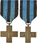 MEDAGLIE FASCISTE - Medaglia 1920-1922 Marcia su Roma - AE (g 13,31) Con nastrino nero e azzurro, frattura
SPL