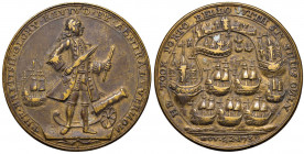 MEDAGLIE DI PERSONAGGI Ammiraglio Vernon - Medaglia 1739 Presa di Porto Bello con sole sei navi - AE (g 17,41 - 36 mm)
BB