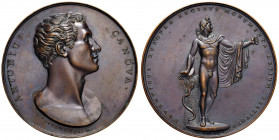 Antonio Canova (1757-1822) Medaglia 1816 Apollo del Belvedere - Opus: Passamonti - AE (g 158- Ø 67 mm) RR Minimi colpetti al bordo
SPL