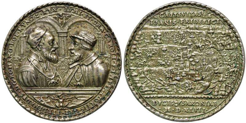 GERMANIA Sassonia Johann Fridrich I (1532-1547) Medaglia - Peltro (?) (g 56,85 -...