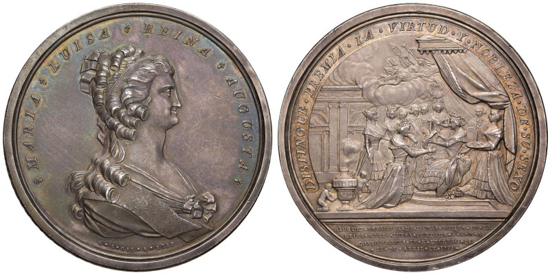 MESSICO Medaglia 1792 Maria Luisa di Borbone moglie di Carlo IV fonda l’ordine d...