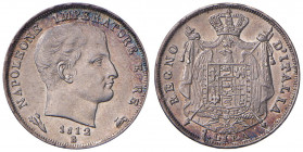 Napoleone (1804-1814) Bologna - Lira 1812 Puntali sagomati, 1 su 0, B su M - Gig. 165 AG (g 5,00) 
SPL+