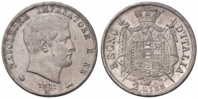 Napoleone (1804-1814) Milano - 2 Lire 1811 Puntali aguzzi, cifre 1 su 0 - Gig. 131a AG (g 10,00) 
SPL+/qFDC