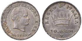 Napoleone (1804-1814) Venezia - 10 Soldi 1811 V su M - Gig. 179a (indicato R/3) AG (g 2,51) RRR
FDC