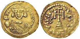 BENEVENTO Gregorio duca (732-739) Solido al tipo di Giustiniano II - MEC 1089 var.; MIR 154 AU (g 4,07) R Modeste macchie rossastre 
SPL