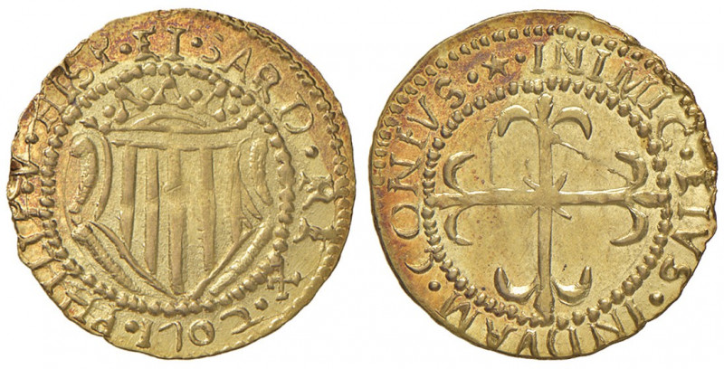 Filippo V (1700-1718) Scudo d&rsquo;oro 1702 - MIR 93/2 AU (g 3,20)
FDC