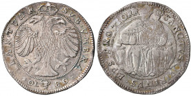 CORREGGIO Camillo (1597-1605) Tallero da 80 Soldi tipo Salisburgo - MIR 144; M.L. 43 AG (g 29,00) RRR Bell’esemplare dal metallo brillante 
BB+/qSPL...