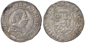 CORREGGIO Siro principe (1616-1630) 8 Soldi con Stemma - MIR 191; M.L. 89 AG (g 3,61) RRR Graffio al R/, macchie marginali, bell’esemplare, rarissimo ...