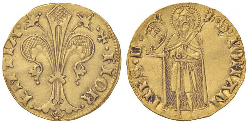 FIRENZE Repubblica (sec. XIII-1532) Fiorino con simbolo stemma Cerretani sormont...