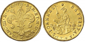 FIRENZE Francesco II (1737-1765) Ruspone 1745 - MIR 349/3 AU (g 10,50) RRR Tondello leggermente scodellato, bel metallo lucente
SPL+