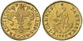 FIRENZE Francesco II (1737-1765) Ruspone 1758 - MIR 359/13 AU (g 10,47) RRR Conservazione eccezionale
FDC