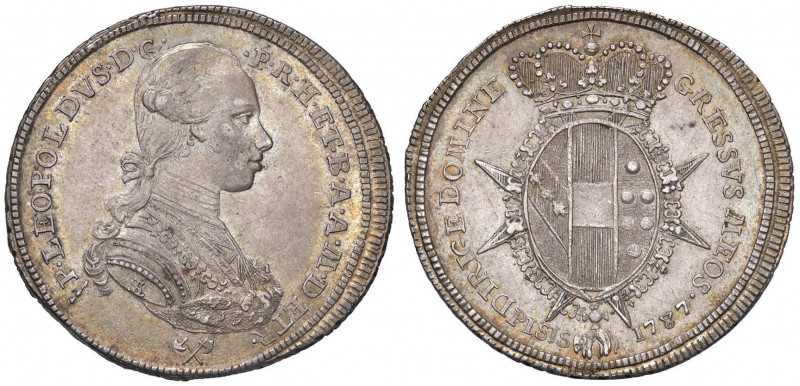 FIRENZE Pietro Leopoldo (1765-1790) Mezzo francescone 1787 - MIR 387/3 AG (g 13,...