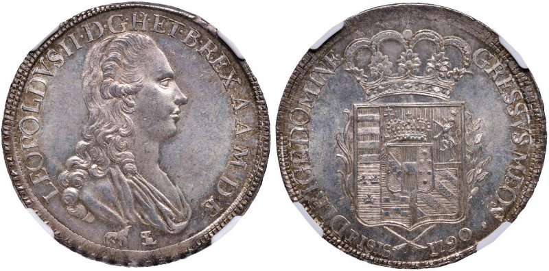 FIRENZE Pietro Leopoldo (1765-1790) Mezzo francescone 1790 - MIR 398 AG (g 13,68...