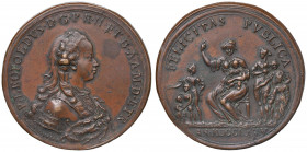 FIRENZE Pietro Leopoldo (1765-1790) Medaglia 1775 - Opus: Weber - AE (g 42,28 - Ø 47 mm) RRR Difetti di conio 
SPL