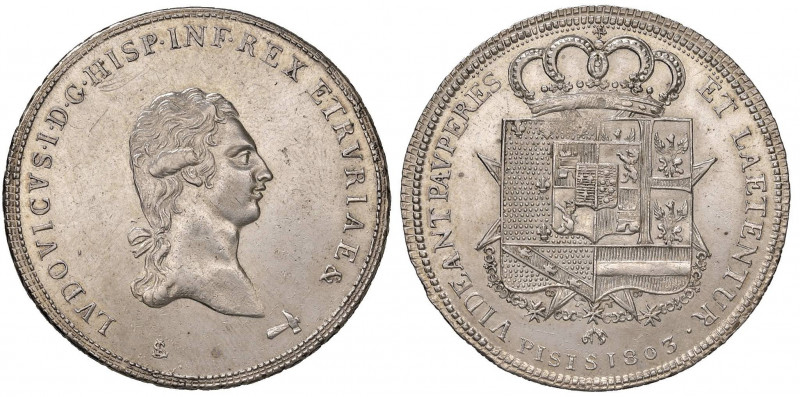 FIRENZE Ludovico I di Borbone (1801-1803) Francescone 1803 - MIR 415/4 AG (g 27,...