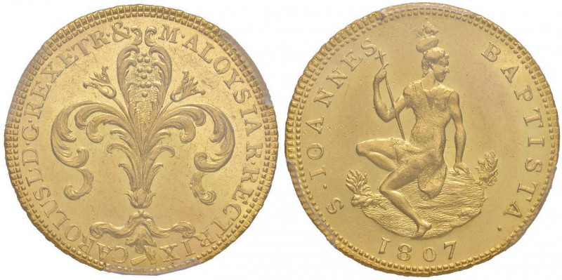 FIRENZE Carlo Ludovico e Maria Luigia (1803-1807) Ruspone 1807 - MIR 421/5 AU RR...